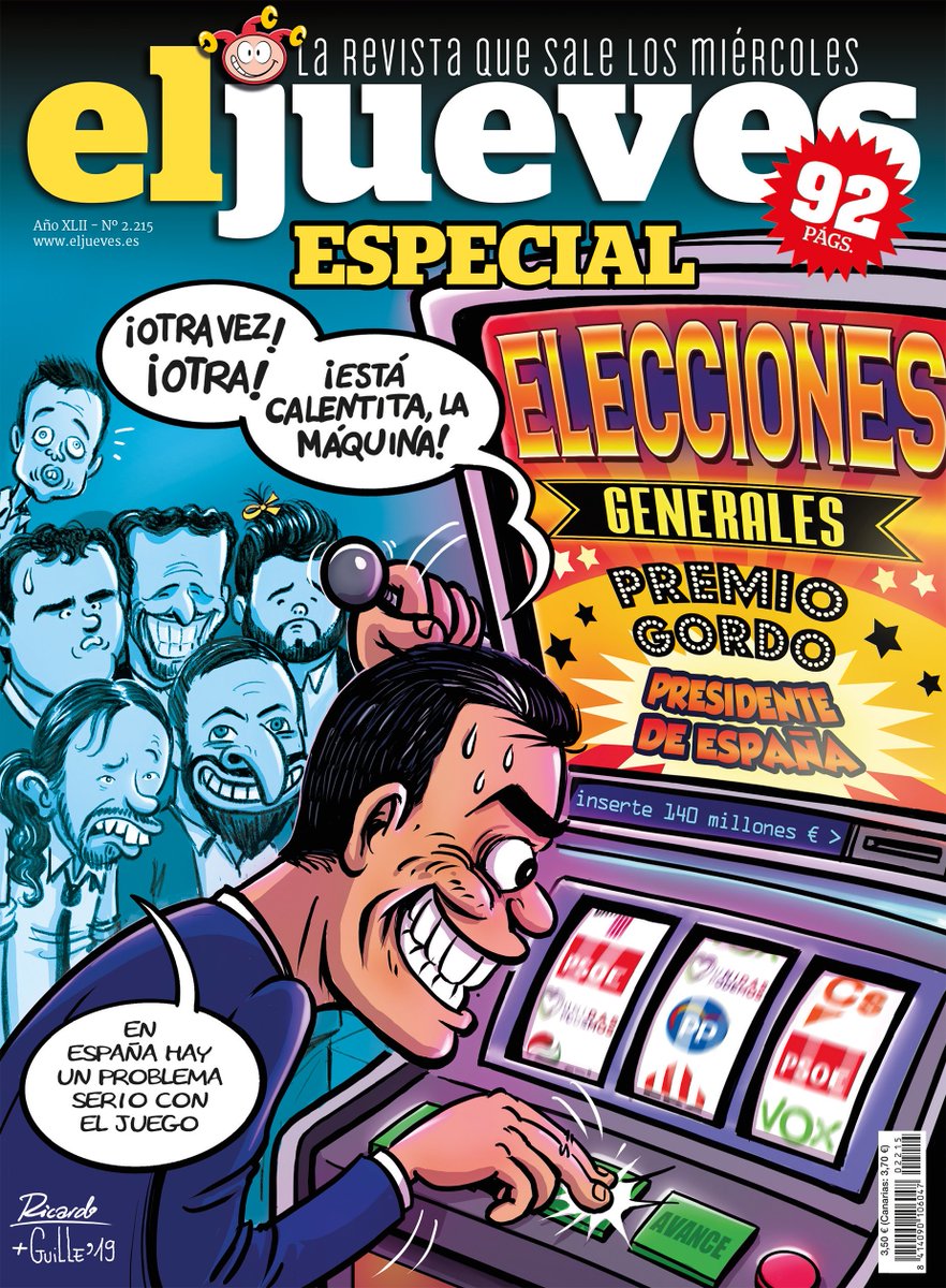 eljueves's tweet image. ¡LA PORTADA! Esto no son elecciones, esto es VICIO.