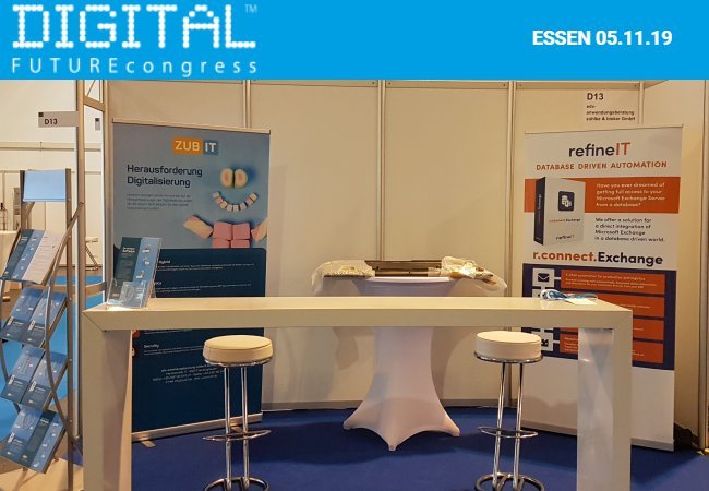 REFINE IT GmbH (@refine_it) on Twitter photo Nach dem erfolgreichen <a href="/RuhrSummit/">ruhrSUMMIT</a> sind wir am 05.11. als #StartUp auf dem DIGITALFutureCongress in Essen am Stand D13 unseres Gesellschafters zubIT vertreten. Wer datenorientierte #Prozessautomatisierung mit #MSExchange machen will, den wird unsere Lösung begeistern! Los geht´s! Nach dem erfolgreichen <a href="/RuhrSummit/">ruhrSUMMIT</a> sind wir am 05.11. als #StartUp auf dem DIGITALFutureCongress in Essen am Stand D13 unseres Gesellschafters zubIT vertreten. Wer datenorientierte #Prozessautomatisierung mit #MSExchange machen will, den wird unsere Lösung begeistern! Los geht´s!