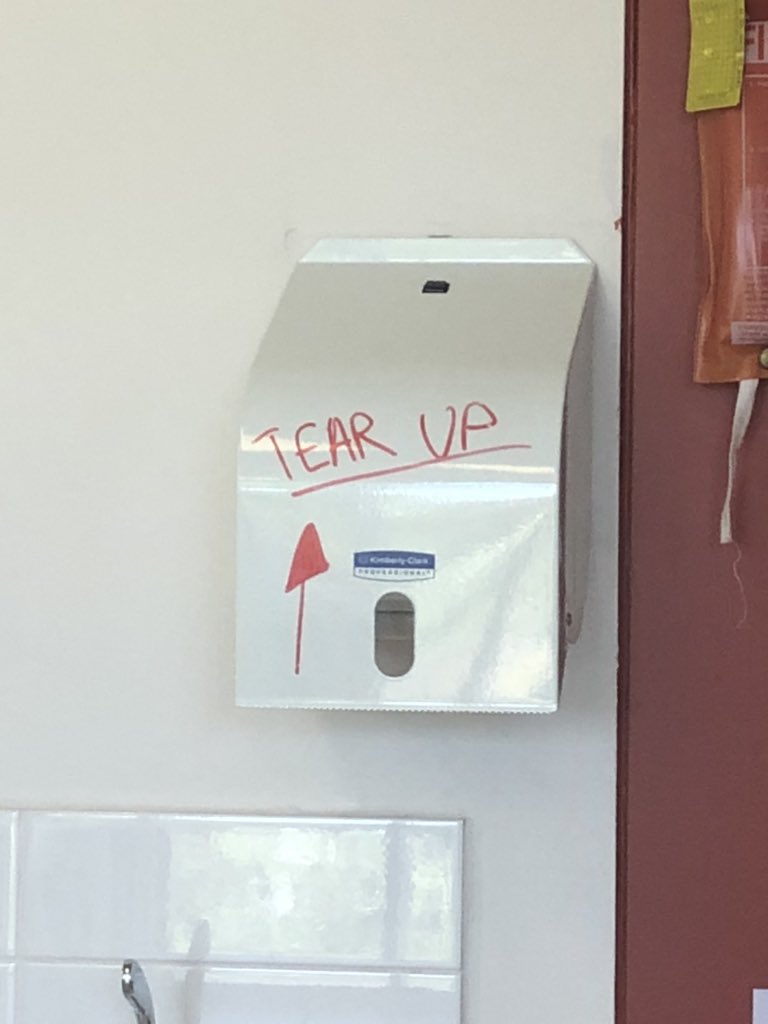 The paper towel dispenser tried to ruin me emotionally yesterday. #PhDLife