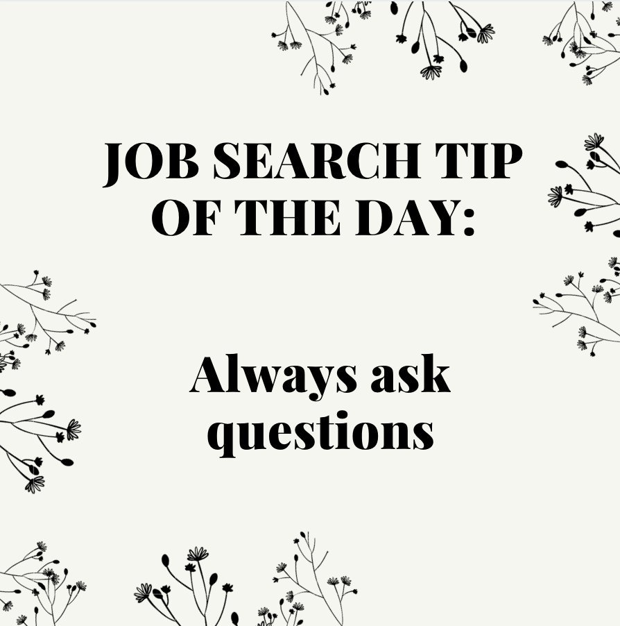 Remember to prep yourself on what information you want to know from your interviewers. If you do not ask questions in an interview, you can easily run the risk of unintentionally appearing disengaged or uninterested. Keep those questions in mind!