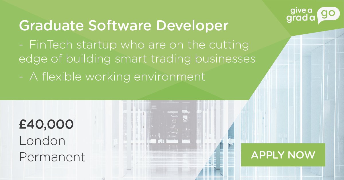 giveagradago's tweet image. With flexible working including work from home, you'll love this hands-on Software Developer role!
Graduate Software Developer - London, £40,000
#LondonJobs #GraduateJobs #GraduateSoftwareDeveloper
hubs.ly/H0lCPsG0