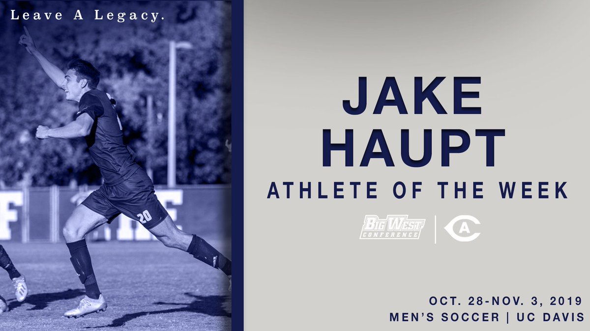 The Big West (@bigwestsports) on Twitter photo Score a goal ⚽️ & help your team win the regular season title? Take a bow Jake Haupt (@UCDavisMSOC) –you're the Offensive #BWCAOTW!🐴
🏅also to 2️⃣ <a href="/CSUNMensSoccer/">CSUN Men's Soccer</a> winners.🔴
Defensive POW: Paul Lewis
Frosh POW: Marvin Arias
👉bit.ly/2pG9x6i
#GoAgs | #UniteTheValley Score a goal ⚽️ & help your team win the regular season title? Take a bow Jake Haupt (@UCDavisMSOC) –you're the Offensive #BWCAOTW!🐴
🏅also to 2️⃣ <a href="/CSUNMensSoccer/">CSUN Men's Soccer</a> winners.🔴
Defensive POW: Paul Lewis
Frosh POW: Marvin Arias
👉bit.ly/2pG9x6i
#GoAgs | #UniteTheValley