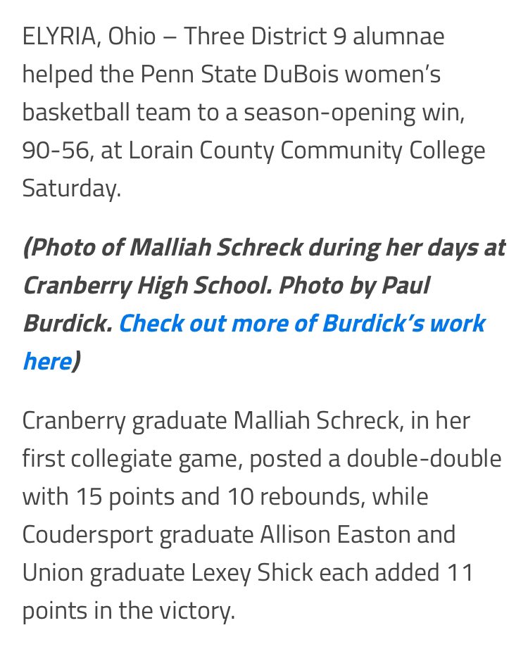Shawn L Deemer (@shawndeemer) on Twitter photo Great job Malliah! Former grad of <a href="/cranberrysd/">Cranberry Area SD</a> ... dominating the floor <a href="/psdubathletics/">psuduboisathletics</a> like she did in high school- #BerryNation Great job Malliah! Former grad of <a href="/cranberrysd/">Cranberry Area SD</a> ... dominating the floor <a href="/psdubathletics/">psuduboisathletics</a> like she did in high school- #BerryNation