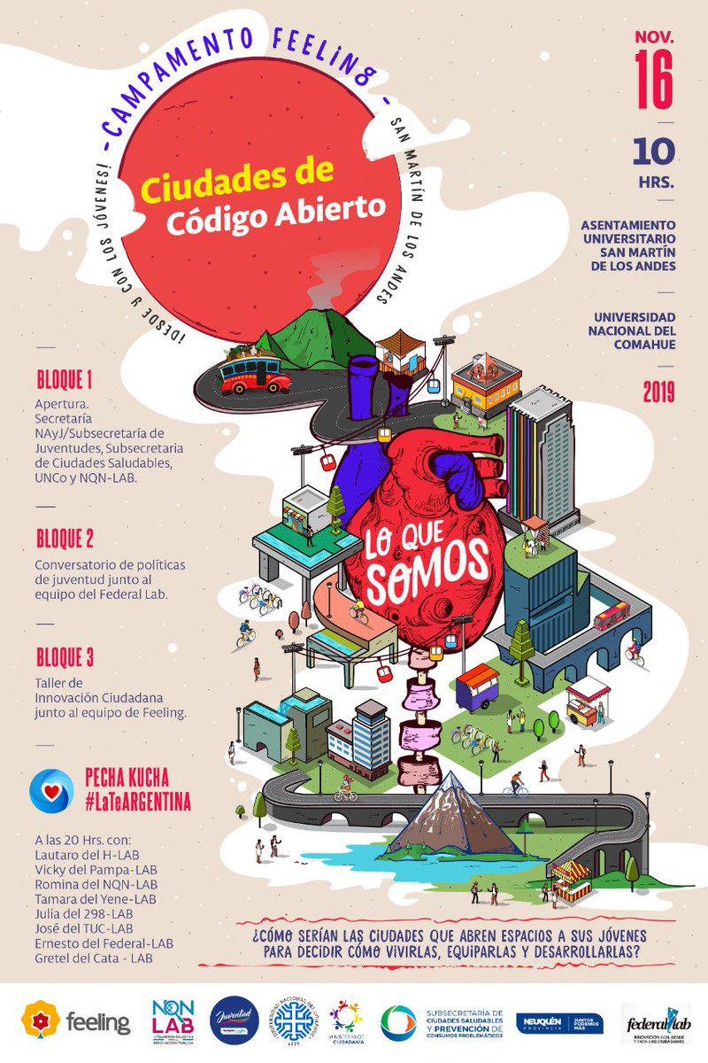 298Lab's tweet image. En el marco del "Taller de Ciudades de Código Abierto"en San Martín de los Andes con el equipo de @FeelingMetodo y organizado x el @NQN_LAB 🚌estaremos allí contando nuestra experiencia en el #EsperandoATonucci con niños y niñas de #GralRoca con nuestra coordinadora @JuliaGorsky