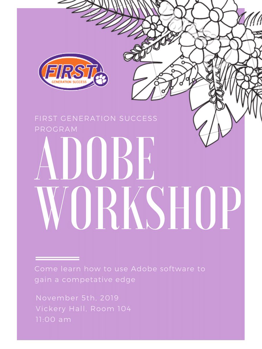 Tomorrow morning FIRST will be hosting an informational, hands-on Adobe Software learning experience. All are welcome👍💻
#firstup #skillshare #successmore