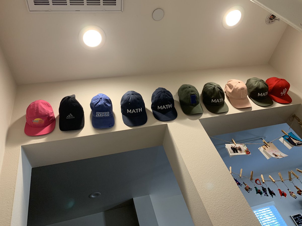 NeevAngeline's tweet image. One can never have too many MATH hats. 🤣🙄