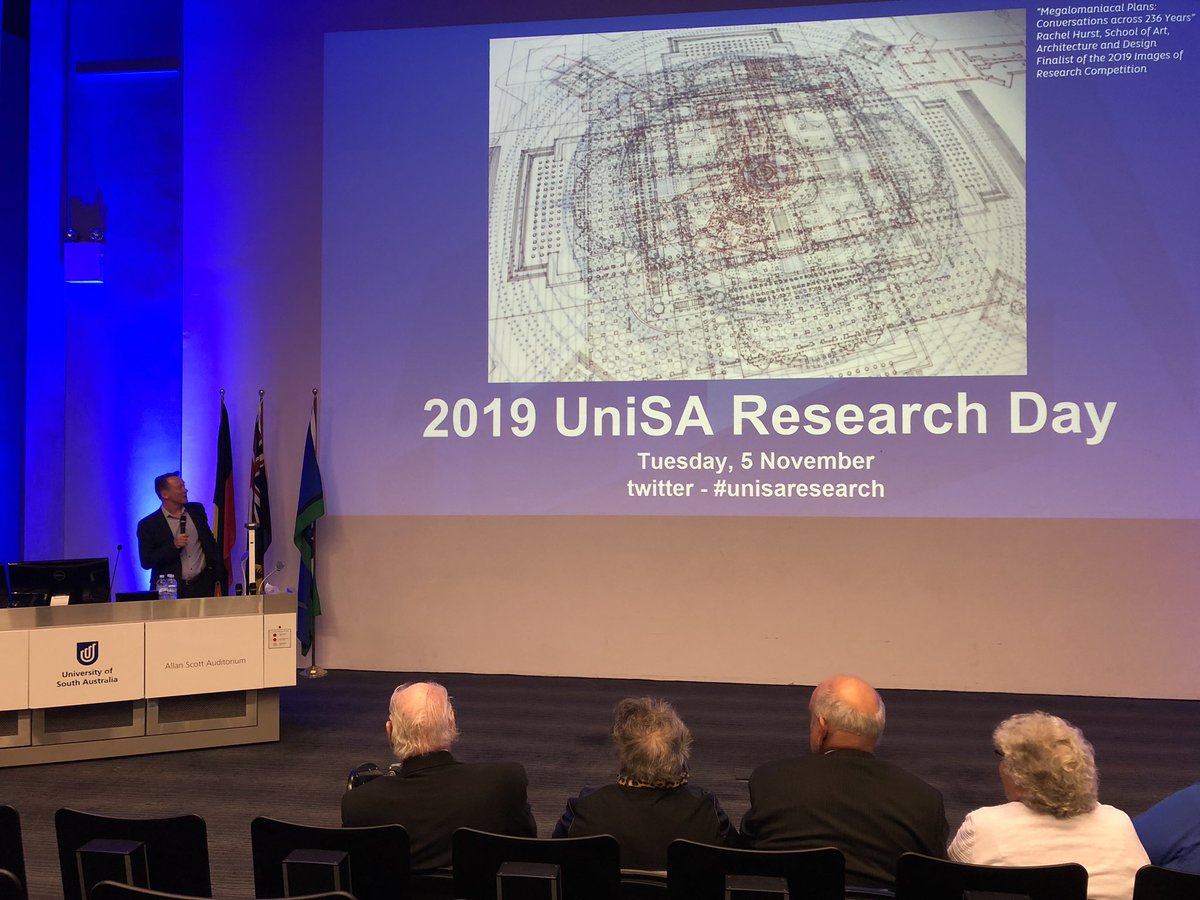 Professor Simon Beecham (DVC:R) opening the 2019 edition of the @UniversitySA Research Day, focussing on the launch of our Aboriginal Research Strategy, our Thematic and Sector-led approach, and celebrating success. #unisaresearch