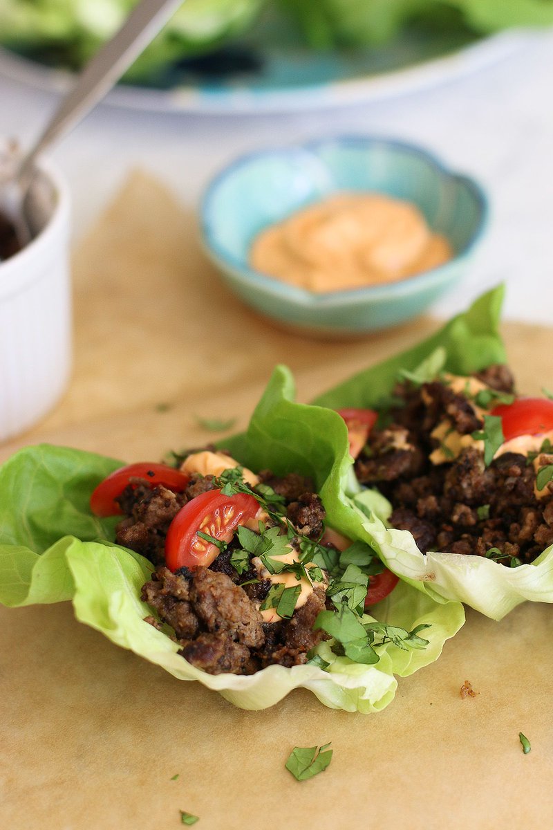 eathappykitchen's tweet photo. Eat these flavorful Asian Beef Tacos in Lettuce Cups made with #glutenfree soy sauce and avoid the gluten bombs https://t.co/Wzku2BLhJA https://t.co/XZC2G6zoPF