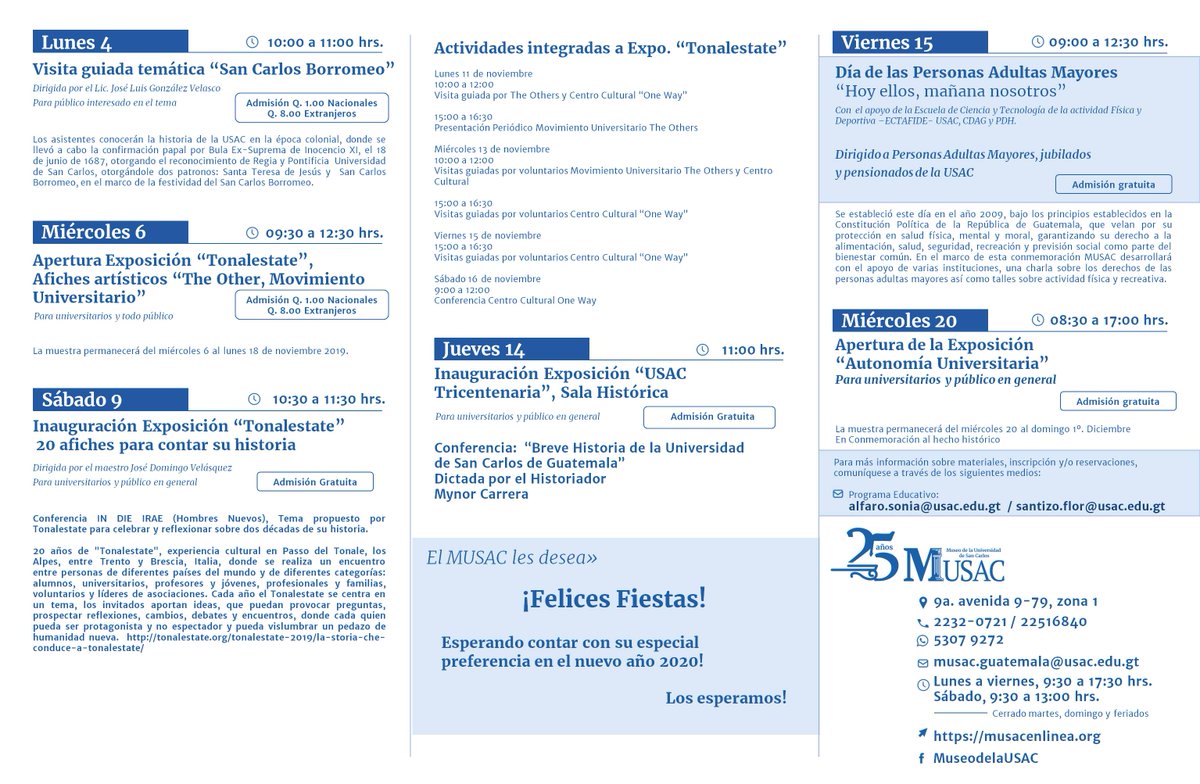 Los esperamos en nuestras actividades del mes de noviembre!