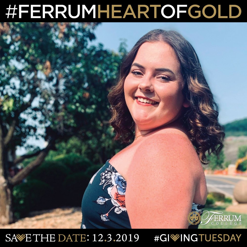 Raven Martin will graduate from Ferrum College in May 2020 with a social work degree. She loves Ferrum because of the opportunities it has given her. Show your love of Ferrum on 12/3 with a gift to support opportunities. ferrum.edu/givingday #FerrumHeartofGold #GivingTuesday