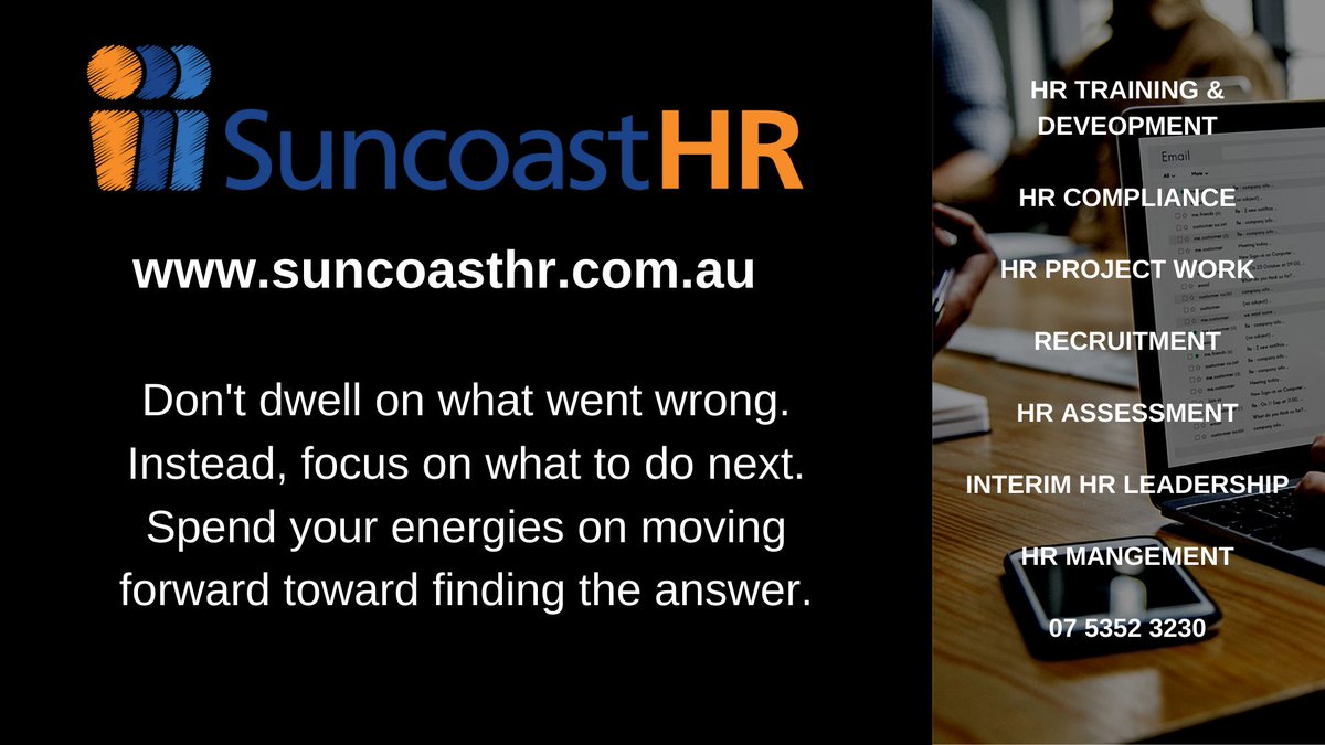 Suncoast HR provides HR consulting, outsourcing and management services to CEOs, business owners, and senior management to help them address and solve complex Human Resources issues.

Ph: 07 5352 3230 - 116 Maud St, Maroochydore.
suncoasthr.com.au

#hrconsulting #hr