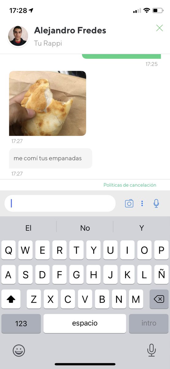 BTanoni's tweet photo. Cuando te boludea hasta el de rappi 🤦🏽‍♂️, señor Alejandro con mis empanadas no https://t.co/o7zQZ0GvDG
