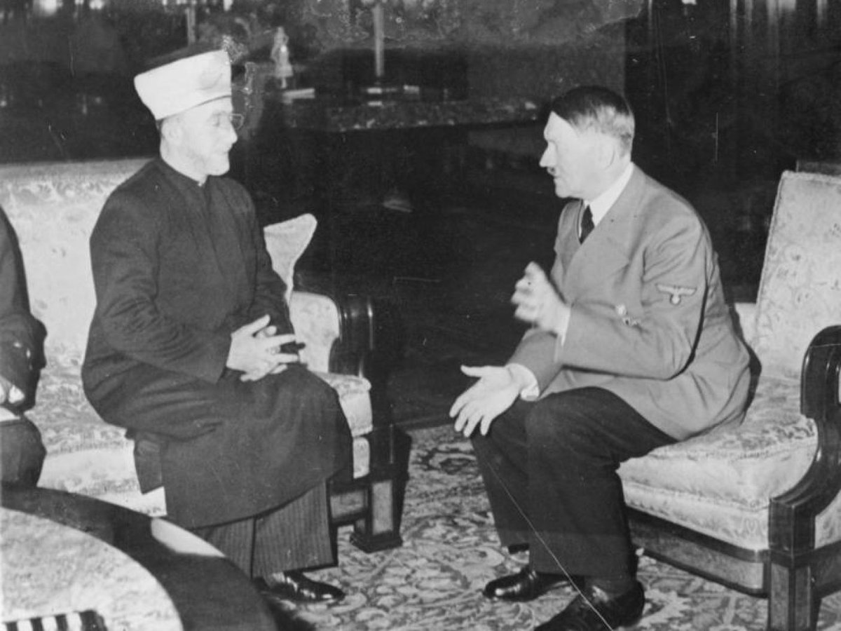 dwymi02's tweet photo. @TarekFatah @BernieSanders @IlhanMN @lsarsour In 1943, Haj Amin al-Husseini, the Grand Mufti of Jerusalem visited Adolf Hitler in Nazi Germany
In 2019, @Ilhan endorses @SenSanders for President
Bond between Socialists and Jihadist transcends the sands of time
#Stasi_Democrats
#NeverSanders
#NeverOmar
#OwnTheLiberal
#CQRF https://t.co/RqWVwTraZF