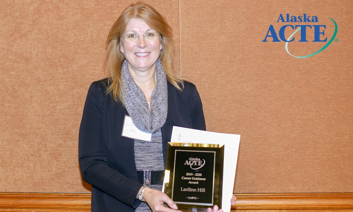 Larilinn Hill is the 2019 Alaska ACTE Award winner for Career Guidance. Congratulations Larilinn! Get to know Larilinn better on our Facebook or Instagram pages.

#AKACTE #ACTE #CTE #STEM #Alaska #Education  #AlaskaACTEAwards