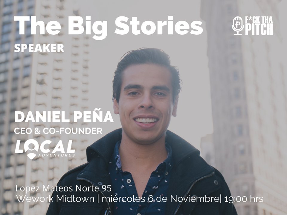 Este miércoles inspírate y aprende de Daniel Peña, quien nos estará compartiendo su experiencia como CEO y Co Founder de <a href="/localoficial/">LocalAdventures</a> en The Big Stories.

No te lo pierdas, regístrate aquí 👉 bit.ly/2JxlYrK