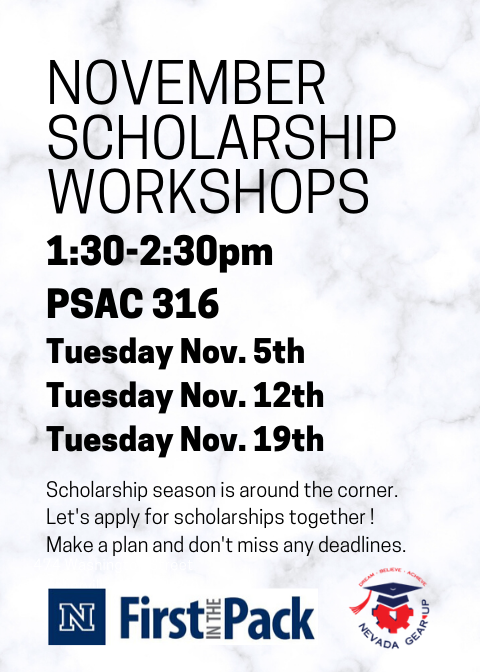 GEARUPUNR's tweet image. First Scholarship Workshop is Tomorrow!
#GEARUPWorks #firstgennv