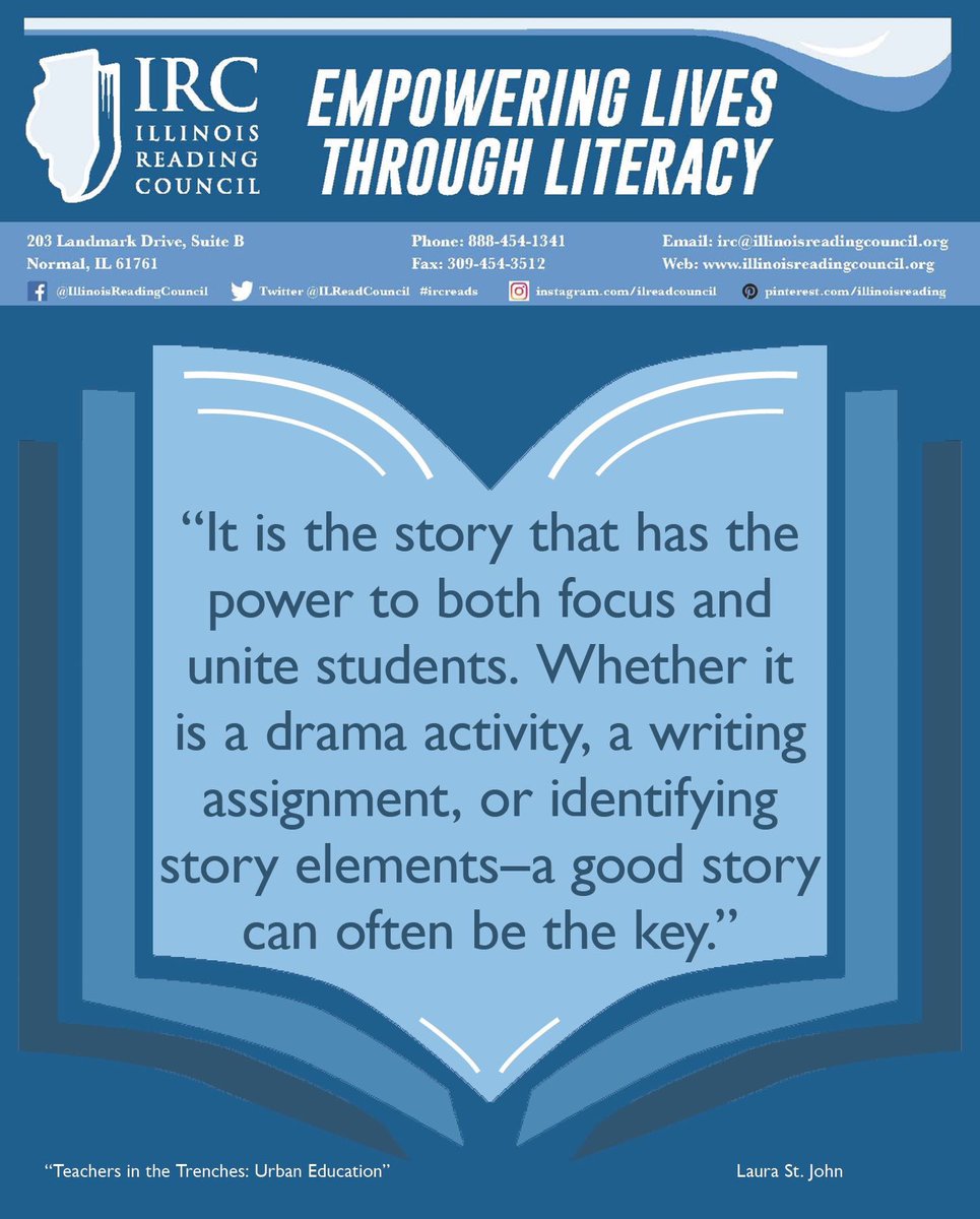 ILReadCouncil's tweet photo. Have you read the October 2019 IRC iCommunicate Newsletter yet? Don't miss this month's "Teachers in the Trenches" article by Laura St. John!

All members receive the monthly iCommunicate e-newsletter, plus other publications. To find out more, become a member today!

#IRCreads https://t.co/YzvIdcXt95