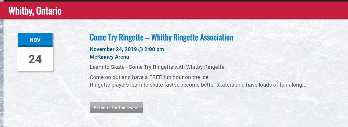 WhitbyRingette's tweet photo. We're having a Come Try Ringette on November 24! Visit https://t.co/KI7OmHrJ33 to register for this fun event. #ringette1963 #ringetteontario #whitby #thingstodoinwhitby https://t.co/TLKMdJX63U