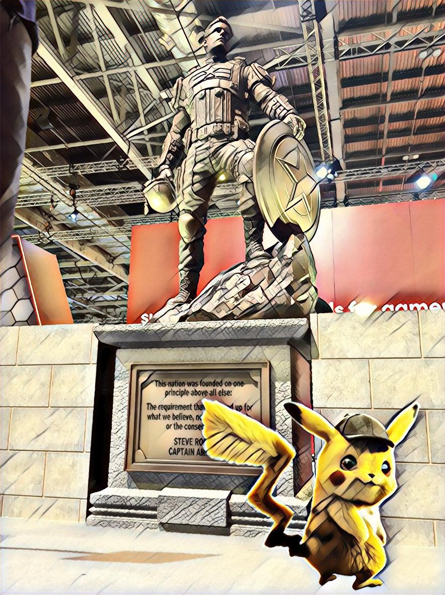 TwistedCM's tweet photo. @GAMEdigital Found Pikachu wondering comicon #pokemon #snapthatpokemon https://t.co/X8tsA4GsZu