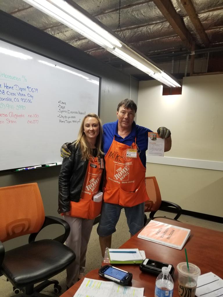 Yoli recognizing Mike for his hard work in the lumber dept at today's staff meeting!!! Awesome job!