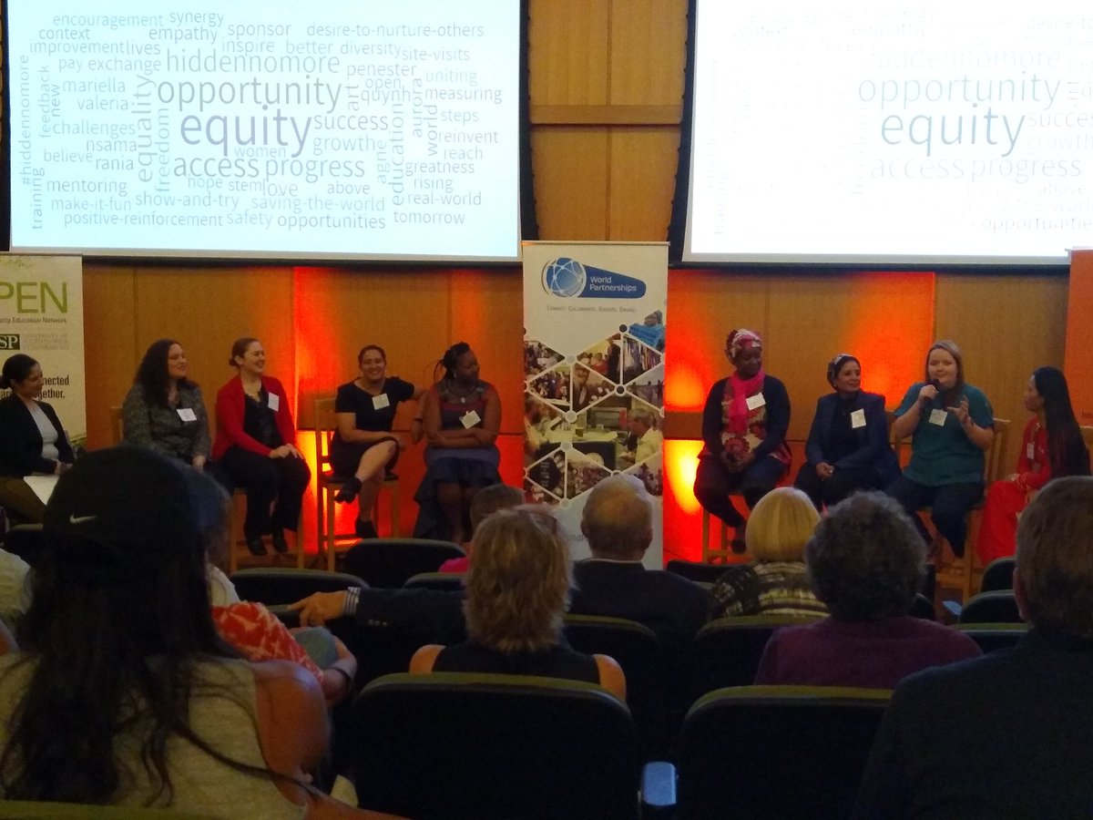 So many powerful stories coming from this international panel of women scientists, teachers, and researchers on how they engage girls from their home countries in STEM! #STEM #WomenInSTEM #STEMEquity #SocialJusticeinSTEM #USFSP #USF