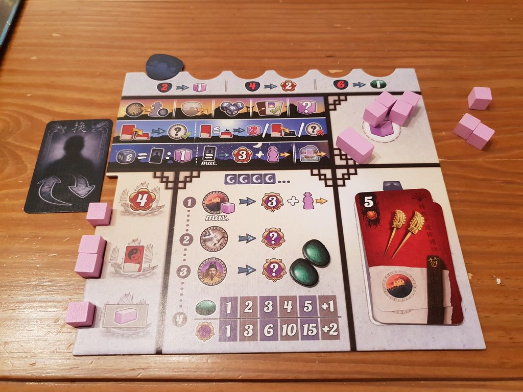 Beautiful images in #boardgames 99/100
#Gùgōng by <a href="/TastyMinstrel/">TMG (Tasty Minstrel Games)</a> <a href="/Game_Brewer/">Game Brewer</a> Artist: Andreas Resch, Noah Adelman
 Designer: <a href="/andreas_steding/">Andreas Steding</a> #cardart #beautiful #design #bgg #boardgames #tabletop
