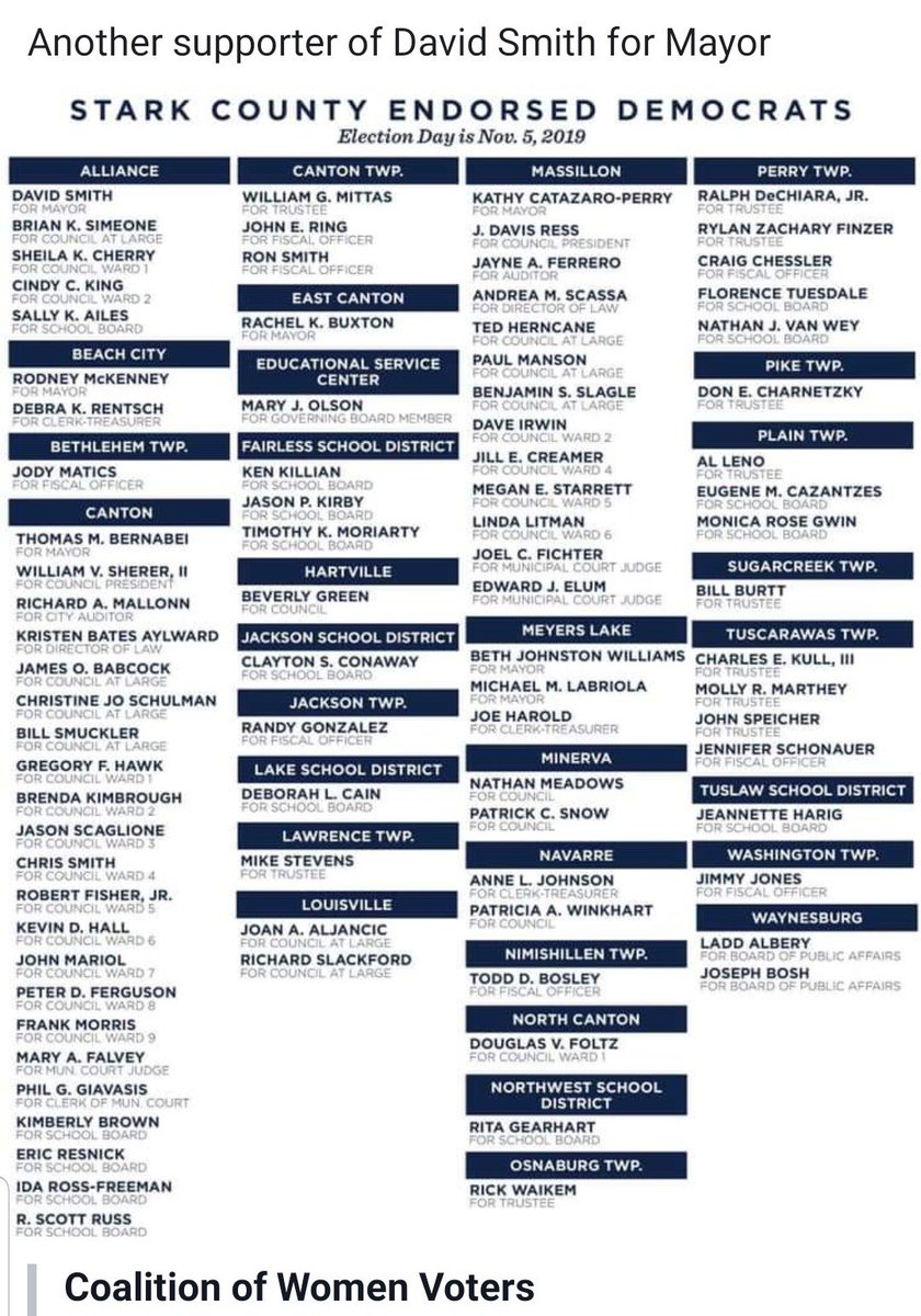 DSmithForMayor's tweet image. Another supporter of @DSmithForMayor @David032776  #votedavidsmith #davidsmithformayor #allianceohio #voteforchange Thank you for your support. facebook.com/VoteDavidSmith/