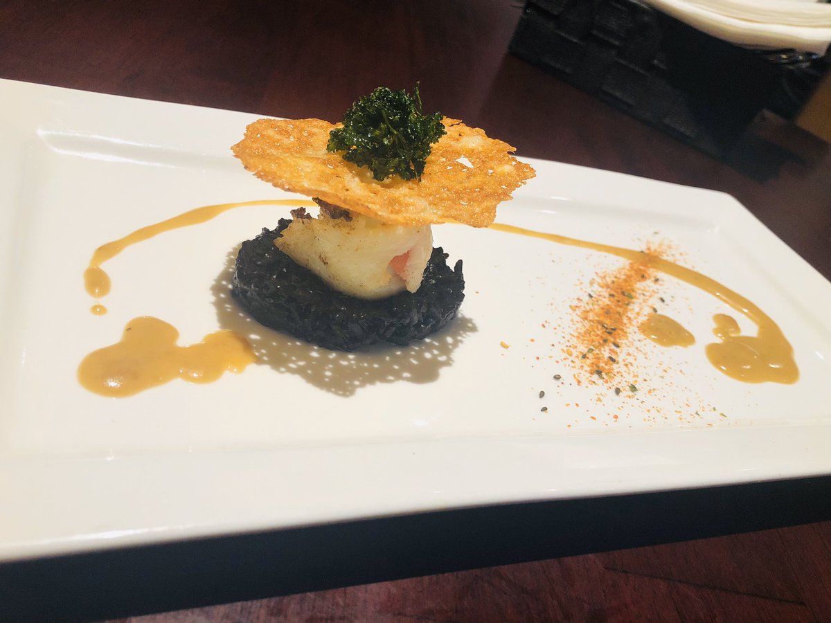 Midoh Japanese Kitchen クリスマスコースディナーの一品です 舌平目のポワレ