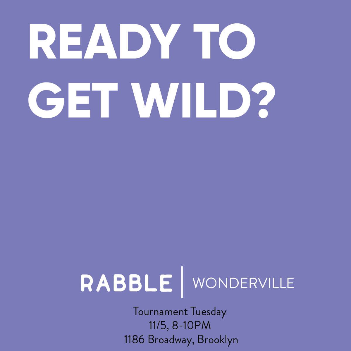 TOMORROW: Are you ready to get rowdy with <a href="/RabbleGame/">rabble</a>? This week's #TournamentTuesday is an outrageous party game based on guessing absurd words and doing ridiculous challenges. We'll have four big teams going head to head--come join in! buff.ly/2oPiUQK