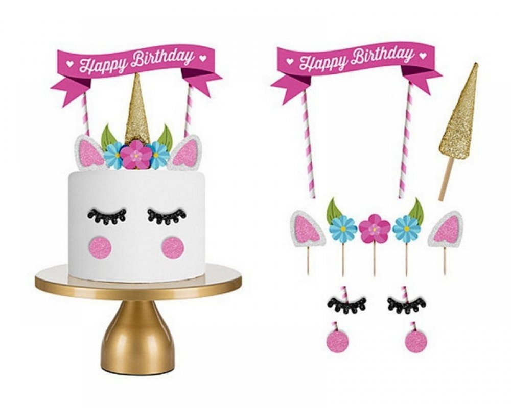 GoodPartyGoods's tweet image. #followme #wedding Unicorn Happy Birthday Cake Decorations