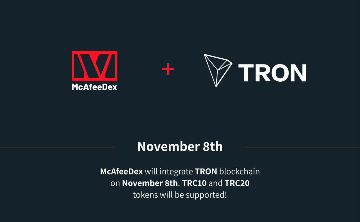 TronDao_AR's tweet image. تكامل #TRON مع McAfee Stock Exchange
ستعمل عملية تبادل العملة المشفرة لجون مكافي والتي يطلق عليها McAfee DEX مع شبكة #TRON.
@Tronfoundation #TRX $TRX

ar.0xzx.com/2019110442013.…