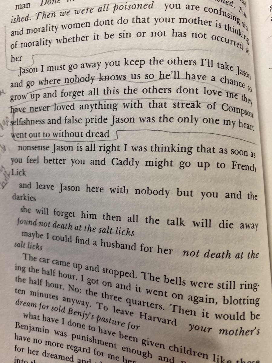 reagan_ASP's tweet photo. (102) first, it relates to womanhood in the top, as it states what M, a woman, thinks of and never confuses morality and sin. Next, it discusses how J is truly M’s chosen child, and is maintaining him to keep the Compson legacy #fury_womanhood #fury_modernism https://t.co/4G4fSJezS2