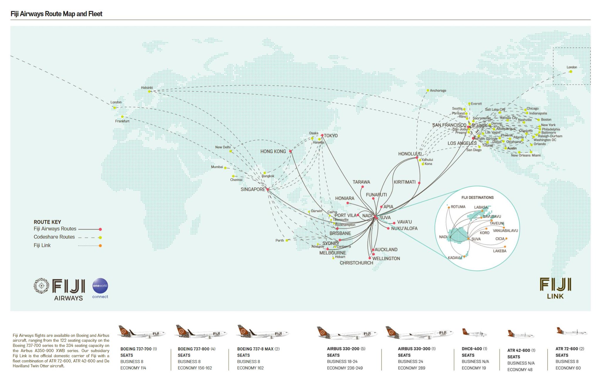 Fiji Airways Destinations Map Airlineroute On Twitter: "Fiji Airways' Slightly Revised Route Map In Fiji  Times, Nov/Dec 2019 Edition, Combined With Fleet Guide  Https://T.co/Tjx89Gkndc" / Twitter