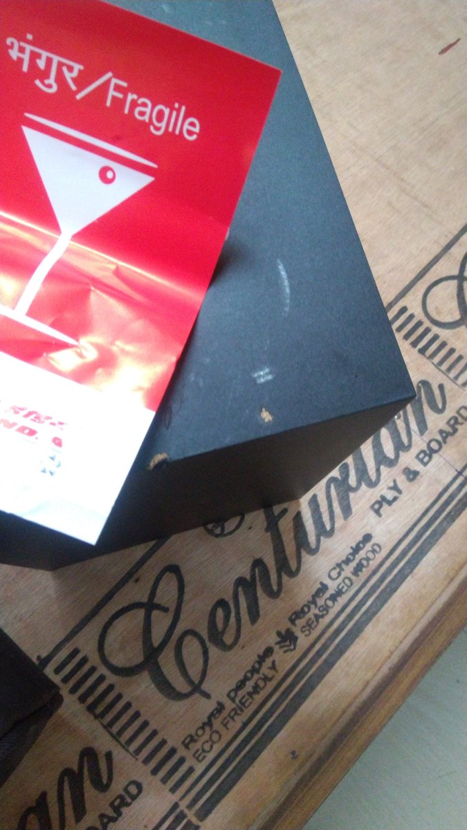 notsamosa's tweet photo. Had the worst flight with @airindiain. After waiting for 2hrs baggage check-in and flight getting delayed by 4 hrs, my "FRAGILE" package was mistreated like anything. It is completely damaged and does not function anymore. Lost time+money! This is no way to treat FRAGILE items. https://t.co/9BBdipseak