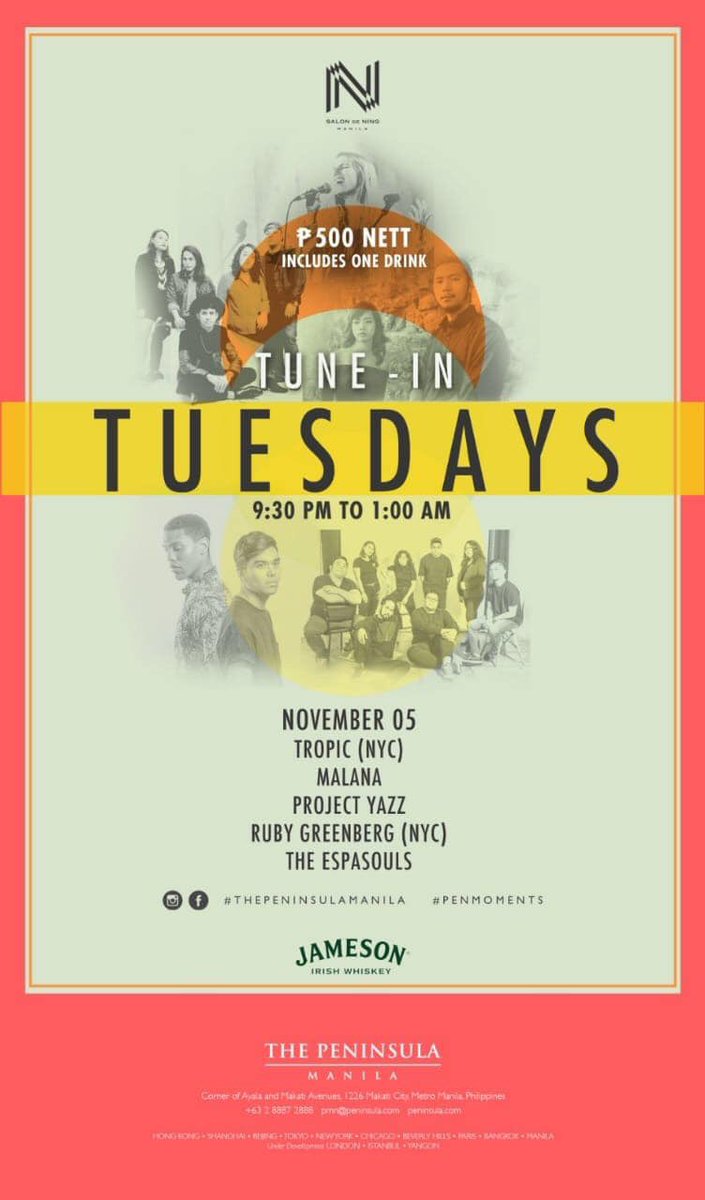 Long set with new songs tonight at The Peninsula. Come through!