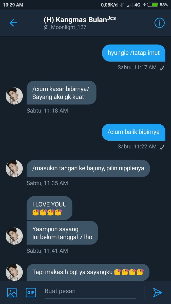 15. Spill chat imagine yg intens - @sqexy
AARRGHH bunny malu ✊😣