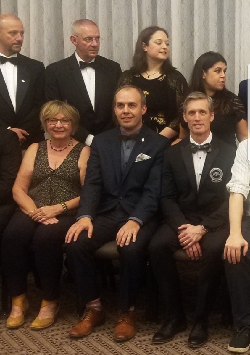 Dr__Fullmer's tweet photo. So I got to hang out with Judy Tintinalli on my right and @Emergidoc on left, not a bad evening to get my fellowship. @ACOEPNPIP @ACOEP #FACOEP #ACOEP19 @tintinalli https://t.co/1f9mGum4lV