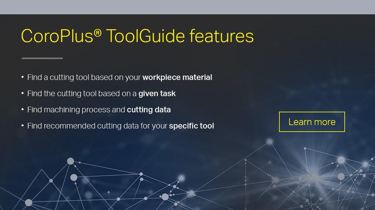 SandvikCoro_IN's tweet image. With #CoroPlus® #ToolGuide you can get quick and accurate tool recommendations. Find what more you can do with it here: bit.ly/2nsAQzx