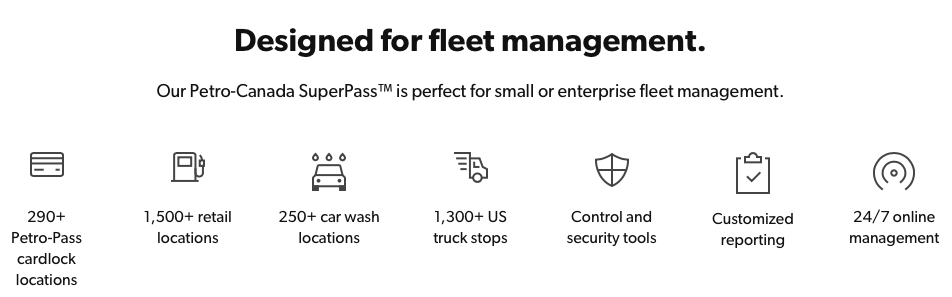 Do you have your Petro-Canada Superpass? It's designed for easy management as well as up-to-date information with 24/7 management online. It's the perfect design for small and large fleets. Apply now online: petro-canada.ca/en/business/su…