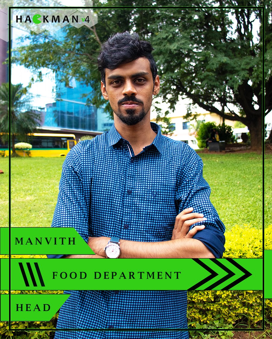 WeAreHackman's tweet image. MANVITH 
Head- Food Department
#TeamHackman #dayanandasagarcollegeofengineering #hackathons  #hackman  #coder #coding #opentheme  #24hrhackathon
#Hackmanv4