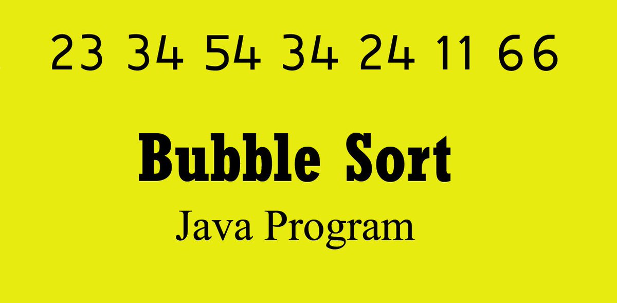 Prolinecoders's tweet image. JAVA Bubble sort Algorithm
Click on following link
prolinecoders.in/bubble-sort-pr…
#java #bubble #sort #bubblesort #algorithm
#programming #coding #code #programminglife
