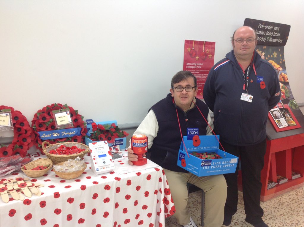 Tesco Amersham supporting the poppy appeal in store every day until 11/11