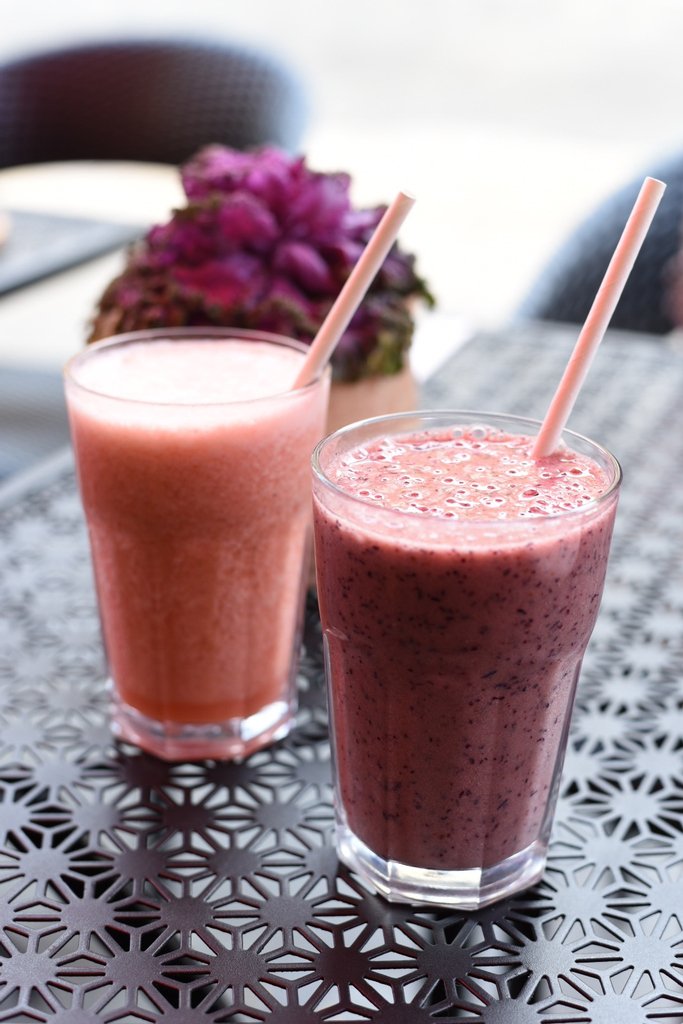 Strawberry &amp; Banana or Blueberry &amp; Banana - the choice is yours! Our freshly made fruit smoothies are available all day ⁠
⁠
.⁠
.⁠
.⁠
⁠
#bakery #food #pastry #baking #cafe #coffee #bread #fresh #breakfast #foodie #delicious #lunch #cheese