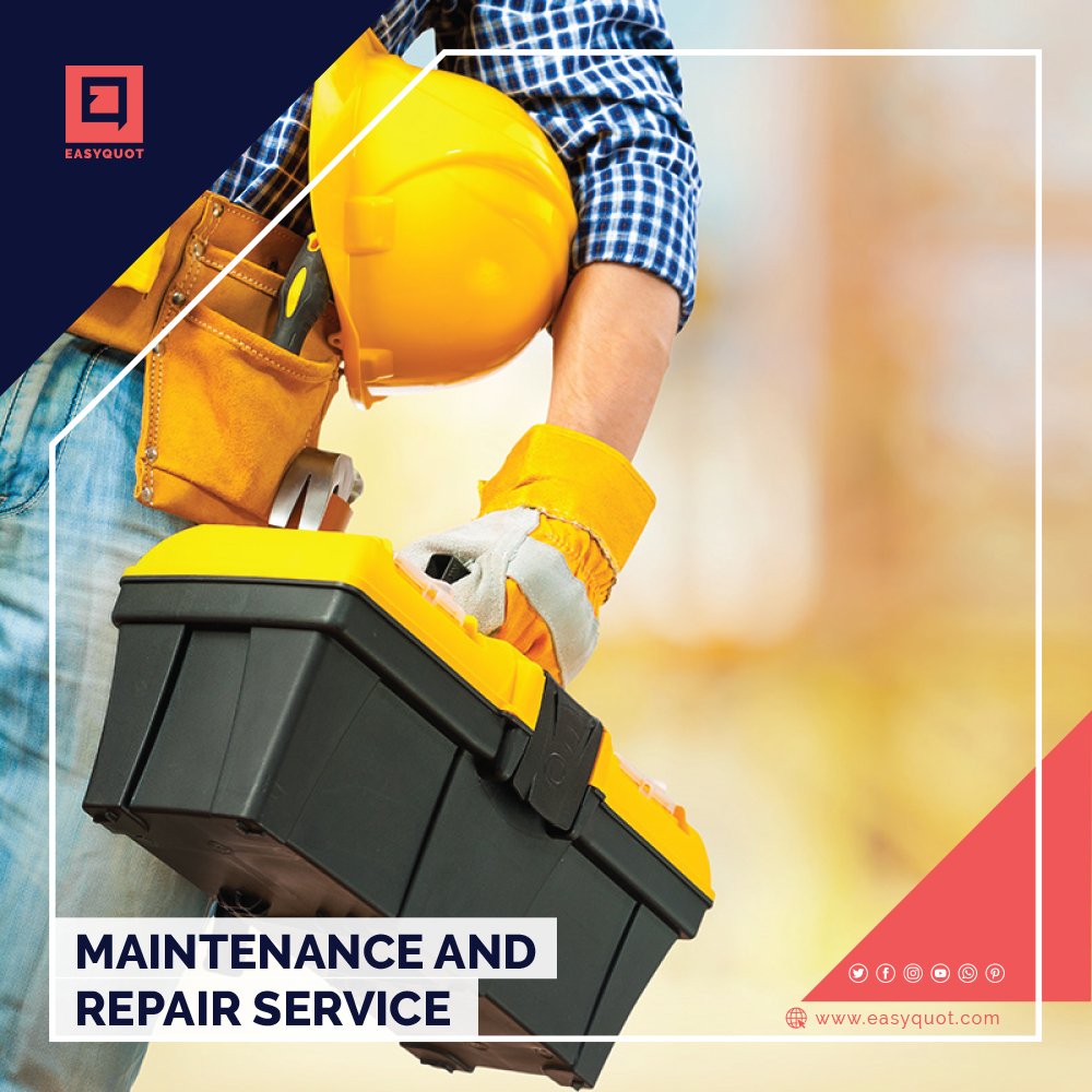 EasyQuot's tweet image. Maintenance and Repair Service, Visit EasyQuot Website and book a service now, At an affordable price
#Maintenance #repair