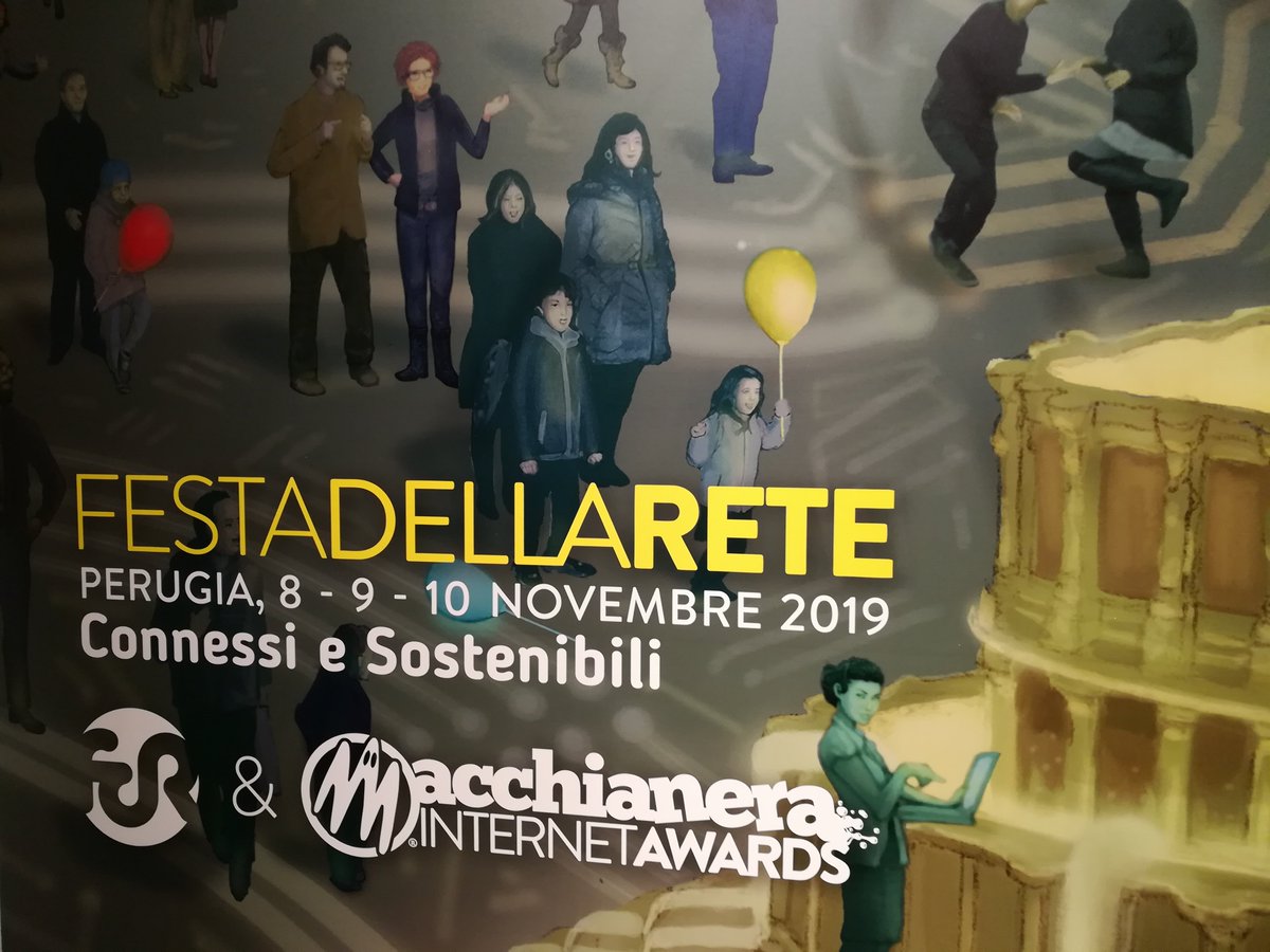 Dall'8 al 10 novembre a #perugia torna la #FestadellaRete con incontri, spettacoli, dibattiti e workshop gratuiti. Durante il festival saranno inoltre consegnati gli 'oscar del web' ai personaggi più amati e scelti dal pubblico per la premiazione dei 'Macchianera Internet Awards'