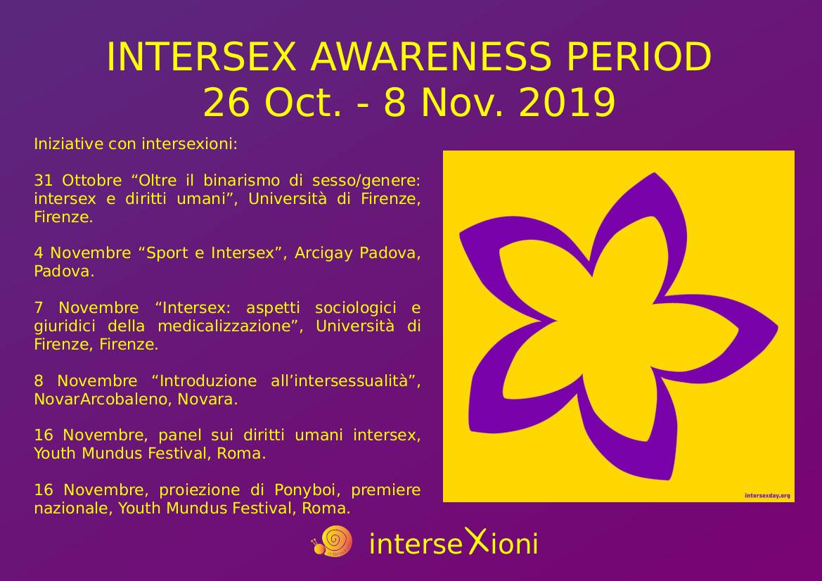 Intersexioni's tweet photo. #Intersex #Awareness Day #IAD 26ott è passato ma come tutti gli anni per 2 settimane fino all'Intersex #SolidarityDay #8nov facciamo iniziative di in-formazione e sensibilizzazione 
Quest'anno siamo a #Firenze #Novara #Roma #Padova
Persone intersex e #alleate insieme💛💜💛 https://t.co/dXlWiujYdI