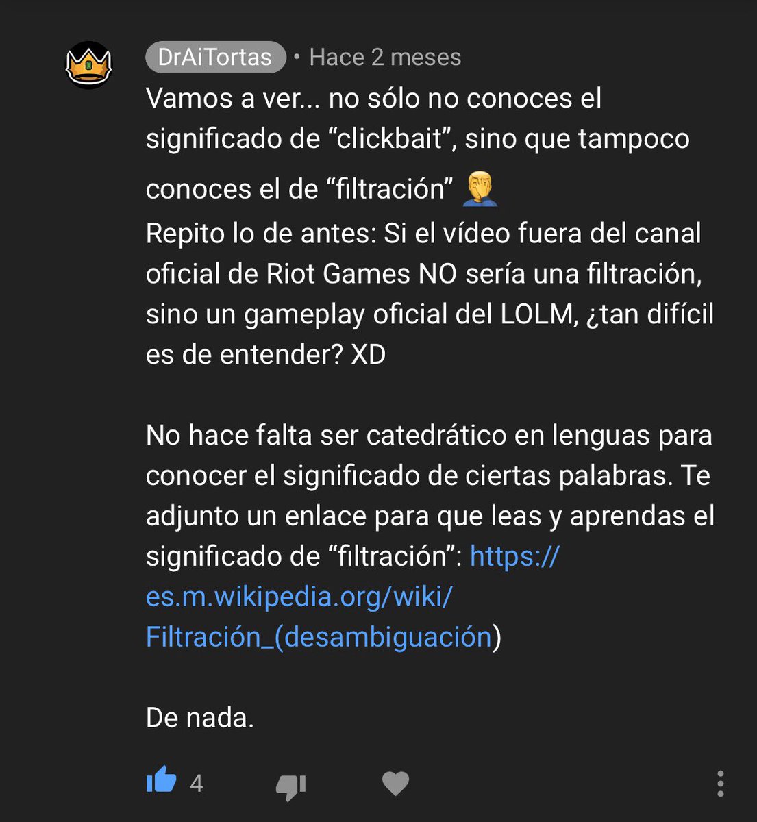 Significado de la palabra filtración