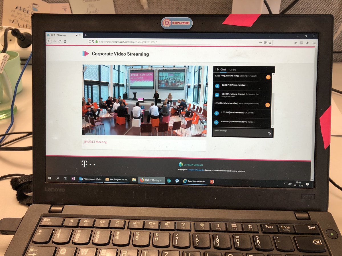 KlingChristine's tweet photo. Now we are about to start the first open IHUB LT - great 💡 #togetherweek #telekomwall #dabei #makerculture https://t.co/dr0PVzhDjB