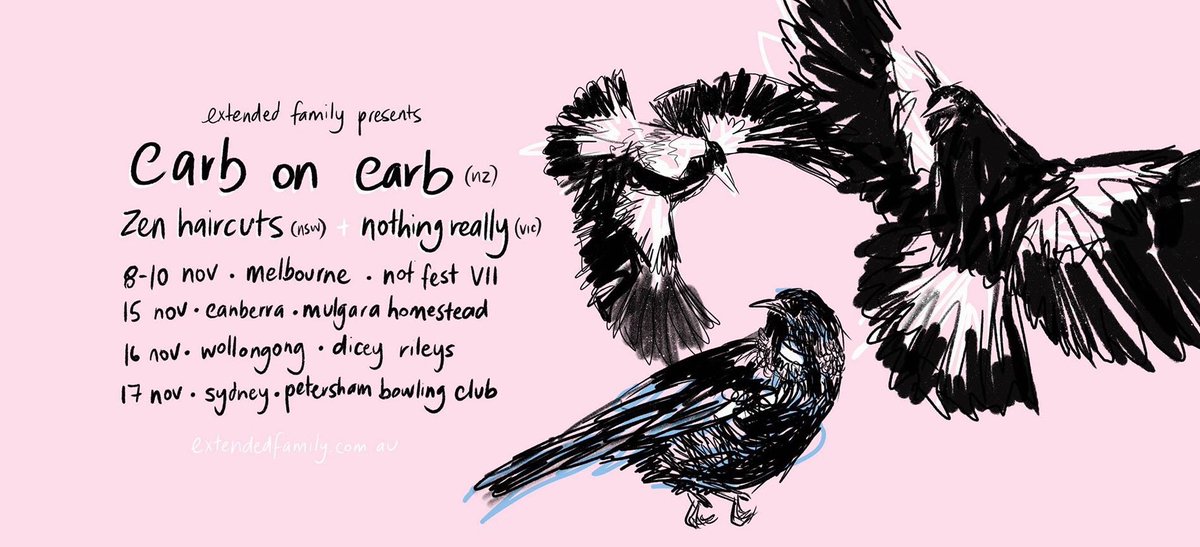 Can’t wait for tour with <a href="/carboncarb/">carb on carb</a>, <a href="/zenhaircuts/">Zennies</a> + <a href="/nothingrlyband/">Nothing Really</a>! ✨