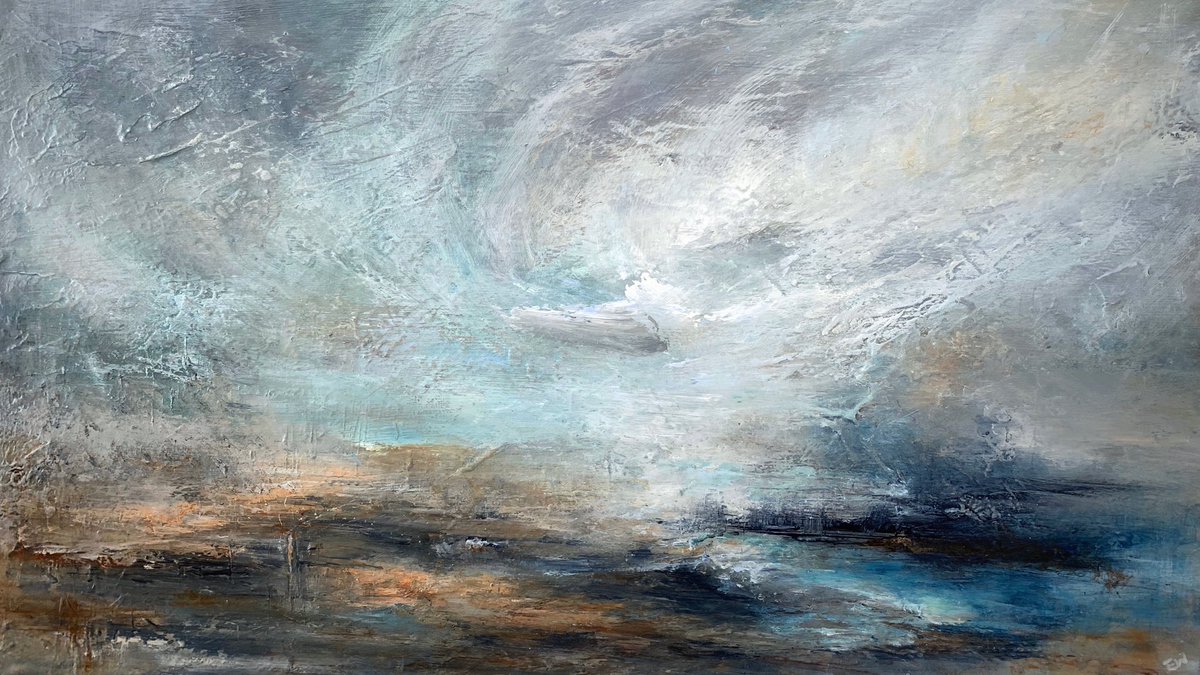 Delighted ‘Where the Wind Blows’ has sold to studio visitors. Love the energy in this piece. #elemental